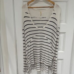 Free People Striped Knit Women's Top